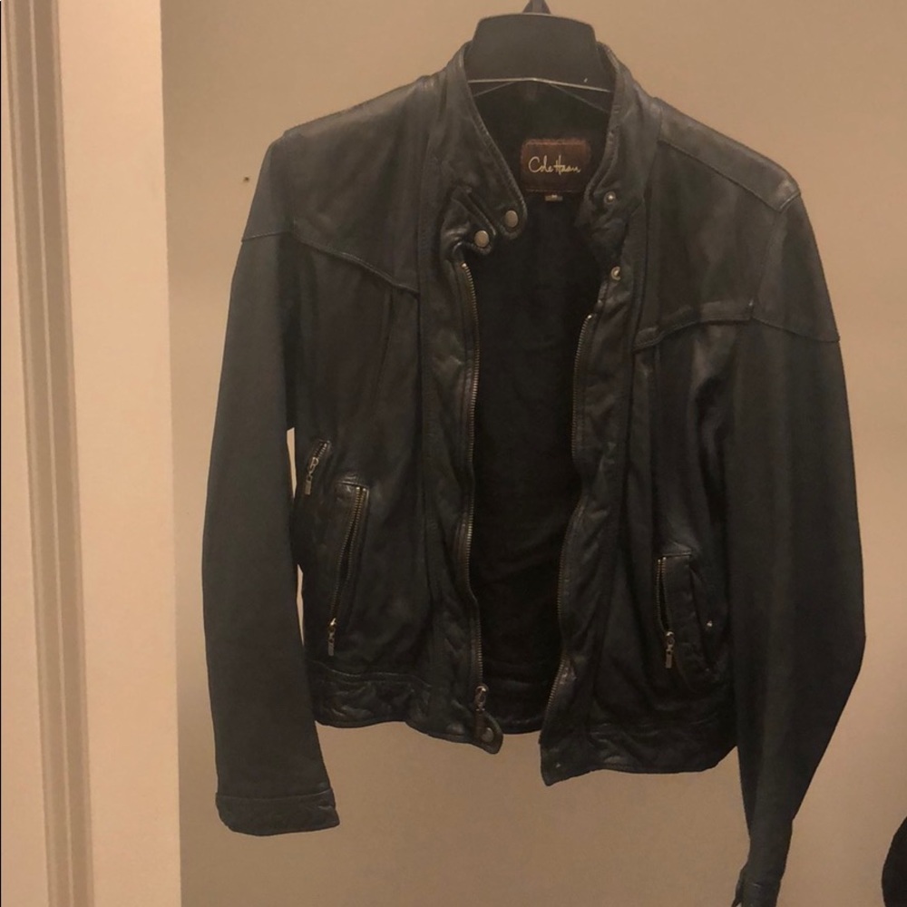 Vintage Cole Haan Leather Moto Jacket